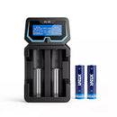 XTAR 14500 800mAh battery and charger compact kit for small lights