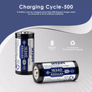 650mAh Capacity for CR123A-Sized Rechargeable