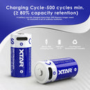 XTAR 900mAh 16340 battery 500 cycles rechargeable