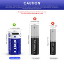XTAR 16340 button top battery and USB-C charging indicator light