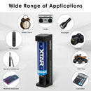  XTAR 18650 2600mAh battery and MC1 USB-C charger applied in high-performance flashlights, providing reliable 4.5A continuous discharge power.