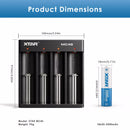 Size Comparison of XTAR 18650 Battery and Charger