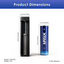 XTAR 21700 4900mAh Li-ion battery featuring a standard button top positive protruding terminal for reliable spring contact in flashlights and headlamps.
