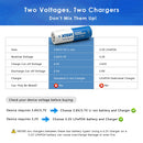 Comparison chart of XTAR 21700HP 3.6V Li-ion rechargeable battery chemistry versus 1.2V NiMH and 3.7V batteries to help customers choose the correct voltage.
