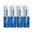 XTAR 21700HP 5000mAh 25A high drain rechargeable battery, 4 pack, 3.6V Li-ion cells for high power devices and flashlights.