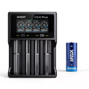 XTAR 26650 5200mAh flat top battery and LCD charger high-capacity combo