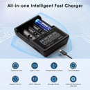 XTAR 26650 flat top design and LCD charger advanced interface