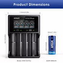 XTAR 26650 flat top design and LCD charger advanced interface