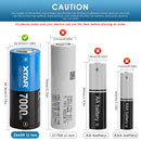 XTAR 26650 7000mAh retail packaging with product specifications