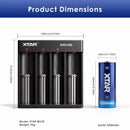 Size of XTAR 26650 Battery vs Standard 18650 and Charger