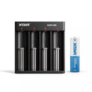 XTAR 2A charger with one or two 3500mAh high capacity 18650 batteries