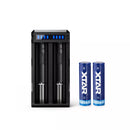 High capacity 3500mAh 18650 battery with universal 3A fast charger