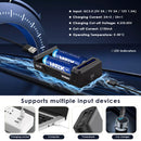 3A fast charging via USB adapter for quick power replenishment