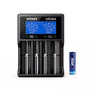XTAR 14500 800mAh Batteries with LCD 4-Bay 3A Fast Charger