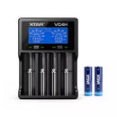 XTAR 14500 800mAh Batteries with LCD 4-Bay 3A Fast Charger