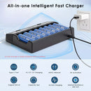 Advanced multi-channel protection system for 8-bay LCD charger
