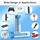XTAR AA 2600mAh NiMH rechargeable batteries applied in flashlights, remote controls, toys and household devices.