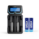 XTAR LCD 2A smart charger and 2600mAh button top battery kit