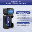 LCD charger for standard 3.7V lithium batteries