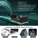 XTAR MC2 charging current – up to 0.5A per slot, powered via USB from wall adapter or power bank.