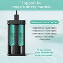 XTAR MC2 charger compatibility – supports 18650, 21700, 26650, 18350, 14500 and protected 21700.