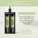 XTAR MC2 charger compatibility – supports 18650, 21700, 26650, 18350, 14500 and protected 21700.