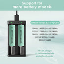 XTAR MC2 compatible battery types – supports Li-ion 18650, 21700, 26650, and more.