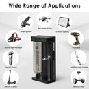 XTAR MC2 charger and Molicel P42A flat top batteries powering high-wattage vapes, tactical lights, and high-performance drones.