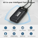 XTAR PB2SL V2 smart charger 8-layer safety protection system with smart detection, precise cut-off, overcurrent, overcharge, overvoltage, short circuit, reverse polarity and soft-start protection.