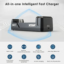 XTAR SC1 smart charger with auto-stop at full charge, reverse polarity protection, short circuit protection and 0V activation function.