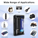 Universal 3A charger preparing high-capacity batteries for various 3.7V devices