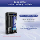 Universal 3A charger compatibility with multiple 3.7V lithium battery types