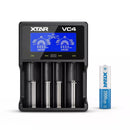 XTAR VC4 4-bay charger with 3500mAh high capacity battery
