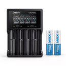 XTAR VC4SL 4-bay smart charger with 18650 battery kit