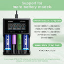 XTAR VC4SL and MC1 charger compatibility – both support 18650, 21700, 26650, 18350, 16340, 14500.