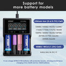 XTAR VC4SL and MC1 charger compatibility – both support 18650, 21700, 26650, 18350, 16340, 14500.