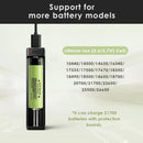 XTAR VC4SL and MC1 charger compatibility – both support 18650, 21700, 26650, 18350, 16340, 14500.