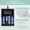 XTAR VC4SL and MC1 compatible battery types – VC4SL supports Li-ion, Ni-MH, Ni-Cd; MC1 supports Li-ion only.