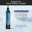 XTAR VC4SL and MC1 compatible battery types – both support Li-ion 18650, 21700, 26650, and more.