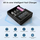 Both XTAR chargers feature reverse polarity, overcharge, short circuit, and overheat protection.
