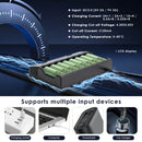XTAR VC8 charging current – up to 3A (single slot) with QC 3.0, USB-C input for fast charging.