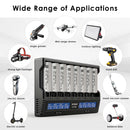 XTAR VC8 charger and Molicel P26A flat top batteries powering extreme high-power vapes and flashlights.