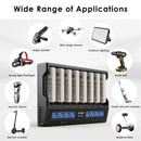 XTAR VC8 charger and Molicel P42A flat top batteries powering professional production gear, search & rescue equipment, and high-intensity field operations.