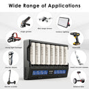 XTAR VC8 charger and Molicel P45B flat top batteries powering flagship professional production gear, search & rescue equipment, and high-intensity field operations.