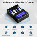 XTAR VX4 V2 smart charger 8-layer safety protection system providing smart detection, precise cut-off, overcharge, overvoltage, overcurrent, short circuit and reverse polarity protection.