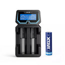 XTAR X2 2-bay LCD smart charger and 3500mAh 18650 battery